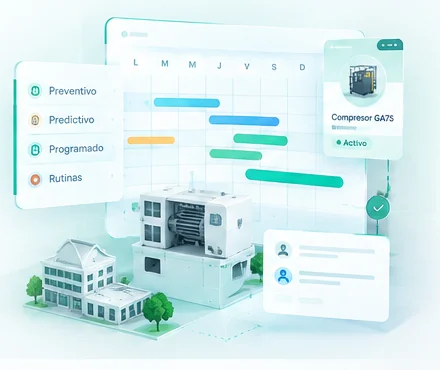 Planificación de mantenimiento preventivo, predictivo, programado y rutinas sobre un activo en MTPlanner